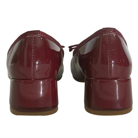 BELOVELY BURGANDY SQUARE TOE BALLET PUMP WITH CHUNKY BLOCK HEEL SZ 6 M EUC - Picture 9 of 12